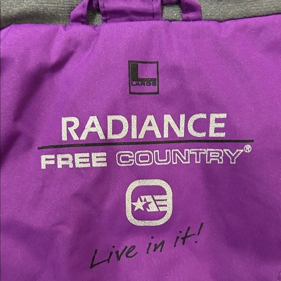 Women’s Free Country Purple and Black Jacket with Detachable Hood - Picture 2 of 8